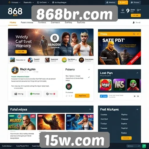 Análise da interface do usuário no site 868br